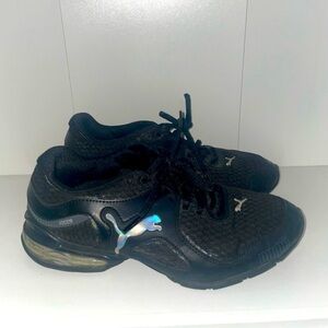 Black puma sneakers holographic sneakers